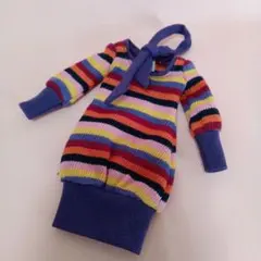 リカちゃんキャッスル　リトルファクトリー　ジェニー　ボーダーニットワンピース