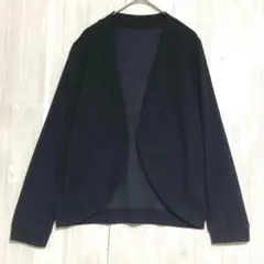 ココンライフ　ボタンレス カーディガン　黒　M