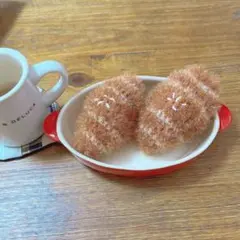 ♡ハンドメイド♡韓国糸で編んだたわし*スセミ/塩パンのサムネイル