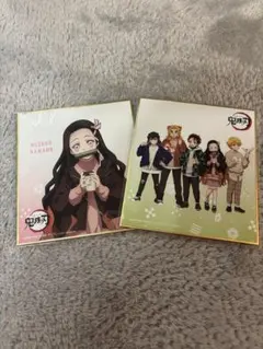 鬼滅の刃 ミニ色紙 2枚セット