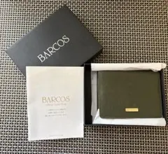 BARCOS 二つ折り財布 オリーブグリーン　新品、未使用　収納多い財布