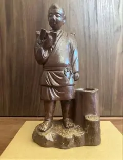 備前焼 二宮金次郎像 在銘 桃蹊堂 陶器 置物 - メルカリ