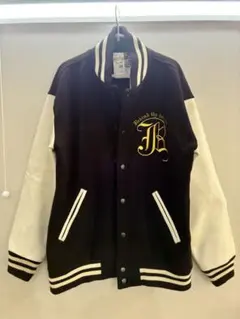 ハリウッドランチマーケット レザースタジアムジャンパー ネイビー