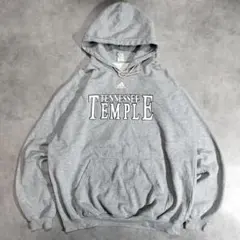 adidas パーカー カレッジ TEMPLE グレー 古着 ロゴ 4XO