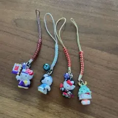 平成レトロ　サンリオ　ご当地キティー　根付けストラップ 4個セット