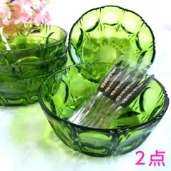 いなほちゃん♡様リクエスト2点 まとめ商品　曽我ガラスグリーン小鉢　たち吉花数寄