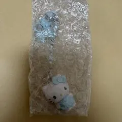 ハローキティ　ミニチュアキルト　シークレットキーホルダー　ブルー