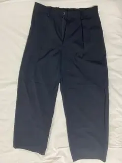 gu タックワイドパンツ 黒 L スラックス
