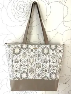 インド刺繍生地　Ｌサイズ　トートバッグ