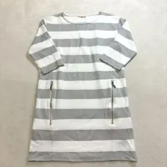 Anna Kerry 太目ボーダー柄　ワンピース　Mサイズ　Z12