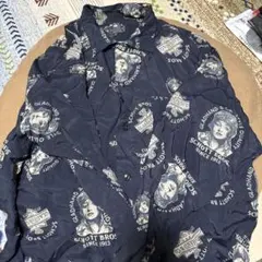 ブリストル ニューエラ モックネック ペイズリー ゴルフシャツ Lサイズ