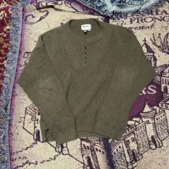 Eddie Bauer ヘンリーネックセーター usa製 値下げ不可