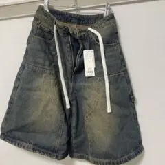 ダークブルー デニムショートパンツ