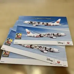 Disney JAL DREAM EXPRESS 90 ポストカード 3枚セット
