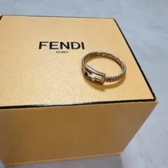 FENDI フェンディ バゲットリング 指輪 箱付き FFロゴ 銀色.のサムネイル