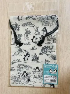 ペンギンSuica × 鳥獣戯画　巾着　ポーチ　布袋