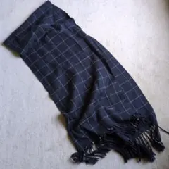 RAGEBLUE ネイビー チェック マフラー