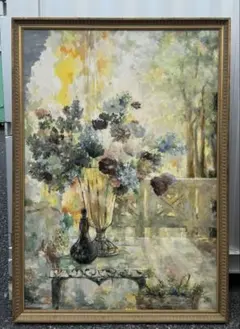 大内田茂士作　つばき林　1968年作 油絵直筆　M50 サイズ　現代作家0820 大内田茂士作 つばき林 1968年作 油絵直筆 M50 サイズ 現代作家