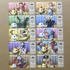 ワンピース　麦わらストア　13周年記念　購入特典　チケット風カード　コンプリート