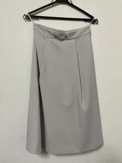 ロペピクニック　ウエスト金具付き スカート　グレー