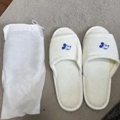 ミッキーマウス スリッパ 収納袋付き