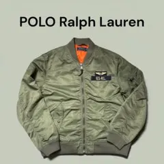 極美品 希少 現行タグ ポロ ラルフローレン ジャケット MA-1 カーキ XL