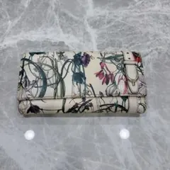 GUCCI グッチ フローラ 花柄 長財布 キャンバス 白レザー 廃盤 正規品 