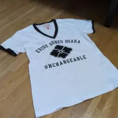 EVISU GENES OSAKA Vネック Tシャツ 34　y2k ストリートのサムネイル