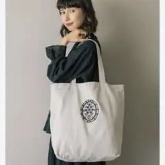 kazumiさん×SamansaMos2 ビッグトートバッグ ベージュ