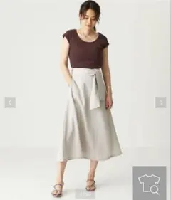 UNITED ARROWS フレアスカート　Mサイズ　ライトグレー　新品・未使用