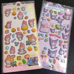 ■シール 2シートセットクロミマイメロぷくぷくぷっくりシールボンボンドロップ風