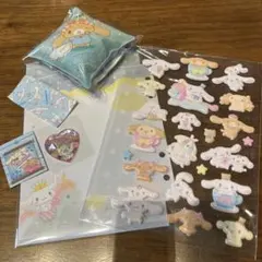 シナモロールシールセット　くら寿司　クッションチャーム　ぷっくりシール