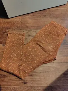 オレンジ　花柄　スキニーパンツ　ストレッチ　ローリーズファム　Ｌ