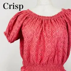 Crisp バルーン スリーブ 半袖 トップス ブラウス 刺繍入り　0156Bのサムネイル