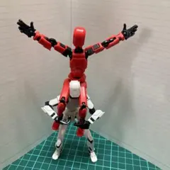 ズ*ニ様 セリア　戦闘フィギュア　赤　白　組み立て済みのサムネイル