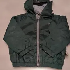 プチバトー　110サイズ フード付き　ナイロンリバーシブルパーカー