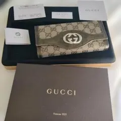 GUCCI GGパターン 長財布 ベージュ キャンバス