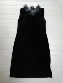 ファ取り外し可、ノースリーブワンピース ドレス