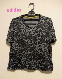 adidas アディダス レオパード柄 ランニングTシャツ XOT
