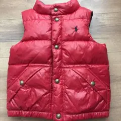 ラルフローレン ダウンベスト　90㌢　リバーシブル　赤　ネイビー