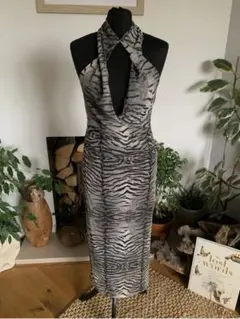 新品　ZARA ザラ　アニマル柄チュールワンピース