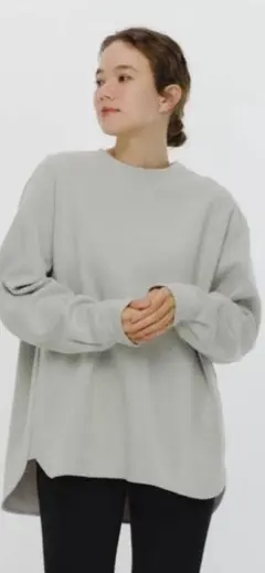 yori チャンキーヘムラウンドtee スウェット　トレーナー　ミント