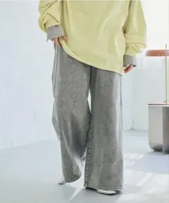 studioclip バギー甘織りデニムパンツ ヴィンテージグレーのサムネイル