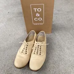 TO&CO 36 革靴　パンプス　オフホワイト　トゥーアンドコー　イタリアのサムネイル