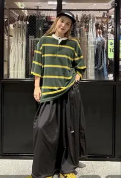 Niko and… てぃらさん着用 パイルボーダーラガーTシャツ