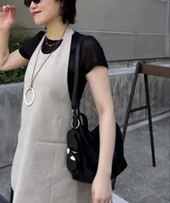 未使用タグ付き イアパピヨネ uchida企画2WAYシンプルボストンバッグ