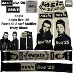oasis live '25 フットボールスカーフ オアシス マフラー ブラックのサムネイル