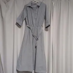 ハニーズ　ストライプ柄 シャツワンピース