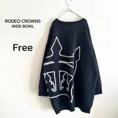 【RODEO CROWNS WIDE BOWL】 ニットワンピース ネイビー F