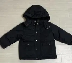 キムラタン　ブラックダウンコート フード付き